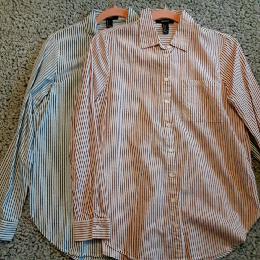 Forever 21 Pinstripe Blouse, Size S
